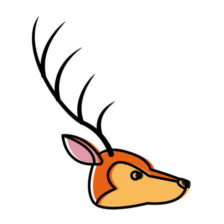 Reindeer animal cartoon icon vector illustration graphic designのイラスト素材