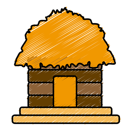 Hut house building icon vector illustration graphic designのイラスト素材