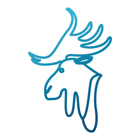 Reindeer animal cartoon icon vector illustration graphic designのイラスト素材