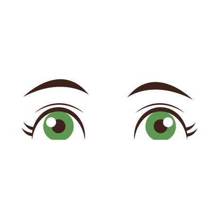 Beautiful eyes cartoon icon vector illustration graphic designのイラスト素材