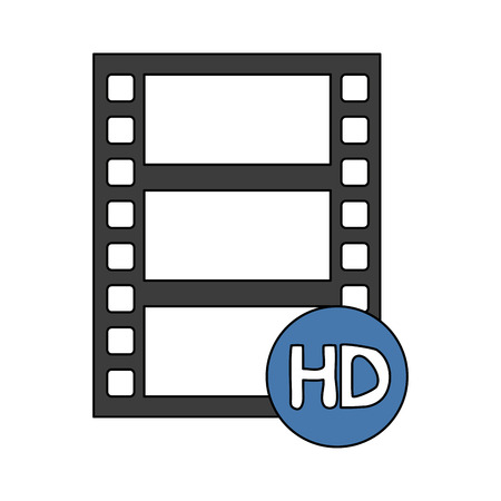 video tape segment hd icon image vector illustration designのイラスト素材