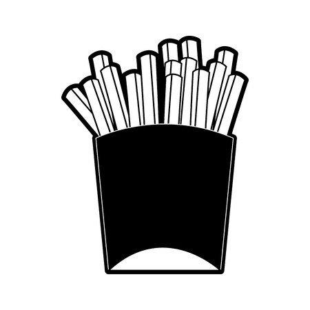 french fries fast food icon image vector illustration designのイラスト素材