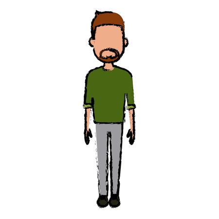 Young man cartoon icon vector illustration graphic designのイラスト素材