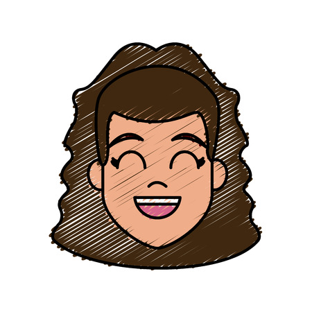 Young woman cartoon icon vector illustration graphic designのイラスト素材