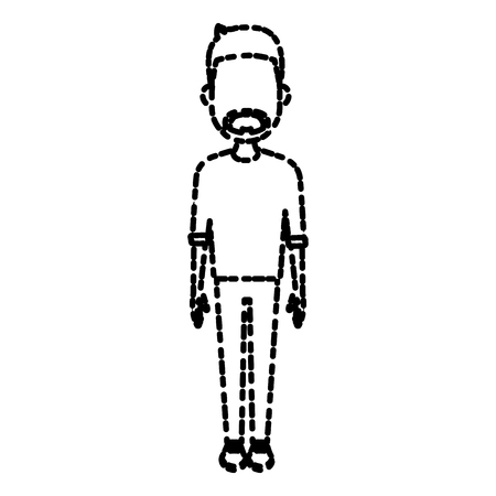 Young man cartoon icon vector illustration graphic designのイラスト素材