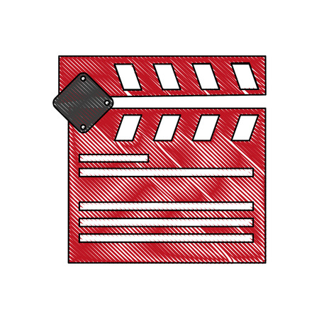 clapperboard cinema icon image vector illustration designのイラスト素材