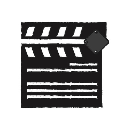 clapperboard cinema icon image vector illustration designのイラスト素材