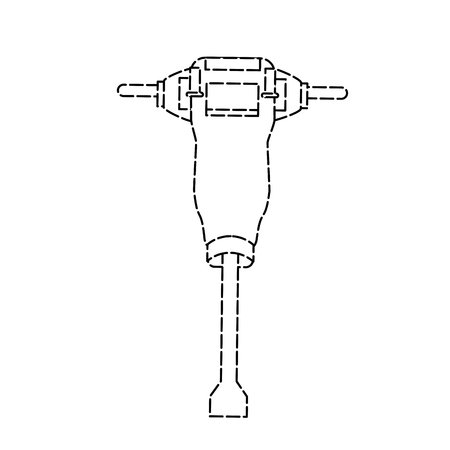 hydraulic breaker construction related icon image vector illustration designのイラスト素材