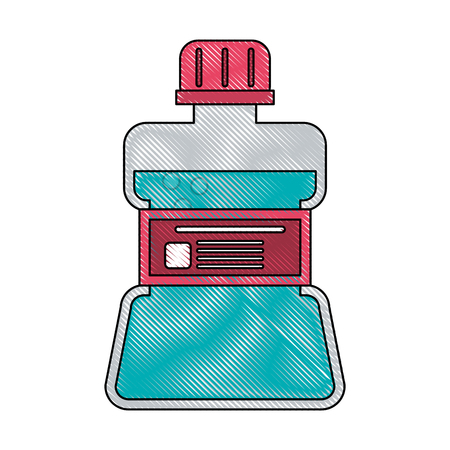 Mouthwash bottle dental care icon.のイラスト素材