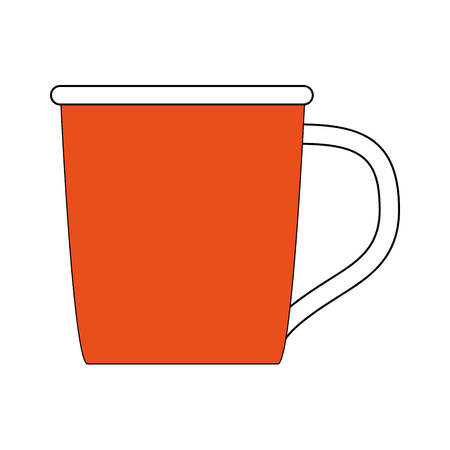 Cartoon illustration of  Porcelain mug isolated icon.のイラスト素材