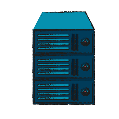 databases data center icon image vector illustration designのイラスト素材