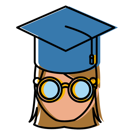 Student graduation cartoon icon vector illustration graphic designのイラスト素材