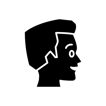 Man head silhouette icon vector illustration graphic designのイラスト素材