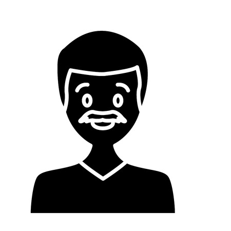 Man smiling cartoon icon vector illustration graphic designのイラスト素材
