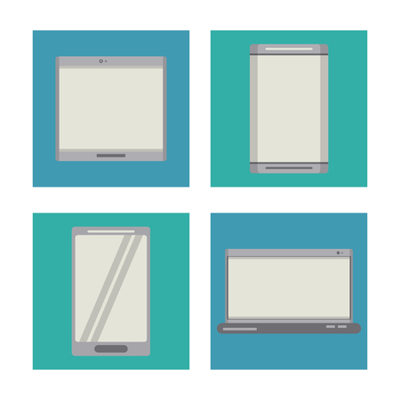 Smartphone tablet and laptop icon vector illustration graphic designのイラスト素材