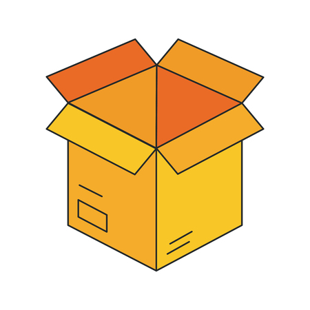 open cardboard  box icon image vector illustration designのイラスト素材
