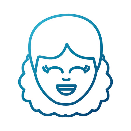 Woman smiling cartoon icon  illustration graphic designのイラスト素材