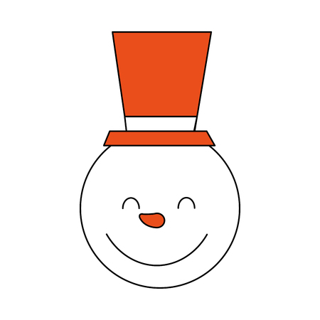 snowman christmas related icon image vector illustration designのイラスト素材