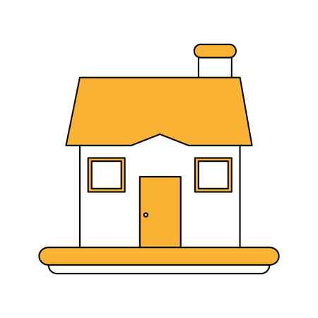 Typical cartoon house draw icon illustration graphic designのイラスト素材