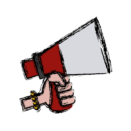 Hand with bullhorn icon vector illustration graphic designのイラスト素材