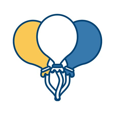 Balloons celebration symbol icon vector illustration graphic designのイラスト素材