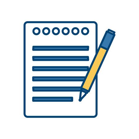 Sheet office and pen icon vector illustration graphic designのイラスト素材