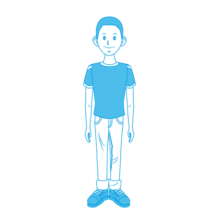 Young man cartoon icon vector illustration graphic designのイラスト素材
