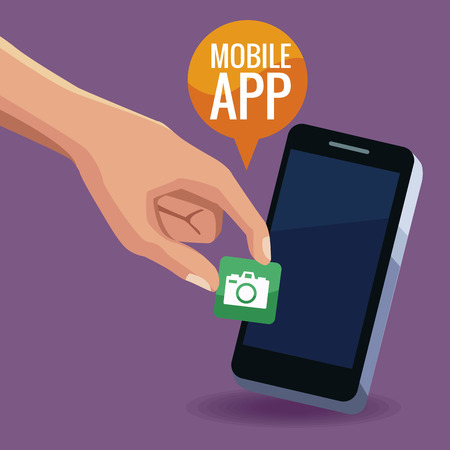 Mobile smartphones app icon vector illustration graphic designのイラスト素材