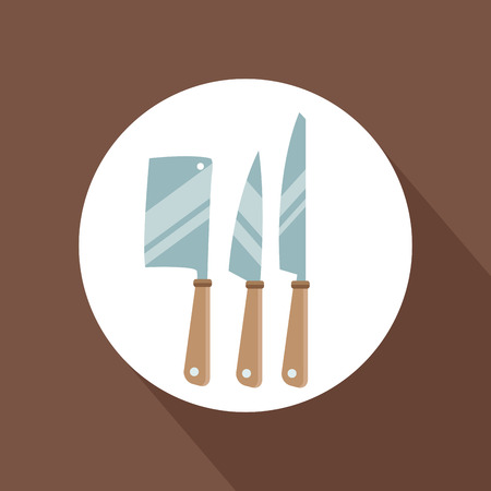 Kitchen knives icons icon vector illustration graphic designのイラスト素材