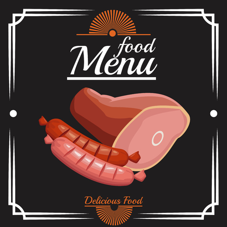 Food restaurant menu icon vector illustration graphic designのイラスト素材