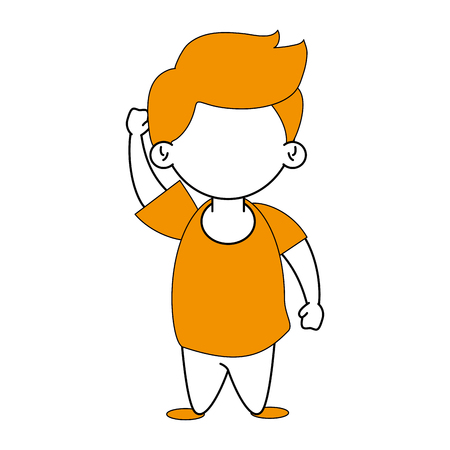 Little boy cartoon icon vector illustration graphic designのイラスト素材