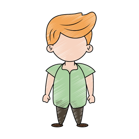 Little boy cartoon icon vector illustration graphic designのイラスト素材