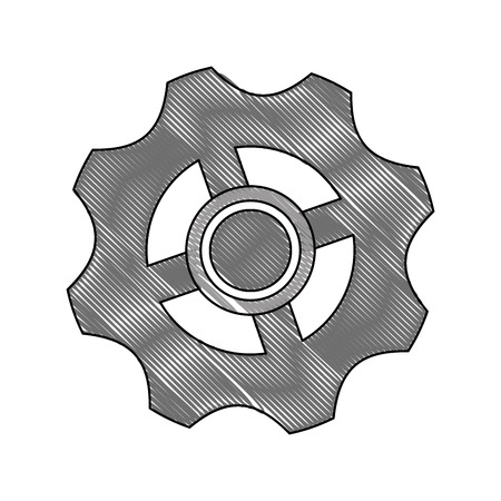 Gear machinery piece icon vector illustration graphic designのイラスト素材