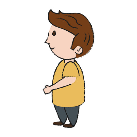 Kid boy faceless icon vector illustration graphic designのイラスト素材
