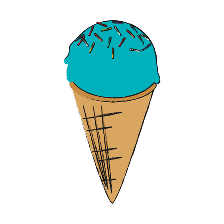 Ice cream cone icon vector illustration graphic designのイラスト素材