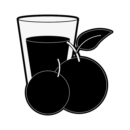 Orange juice in glass  Delicious donuts dessert icon vector illustration graphic designのイラスト素材