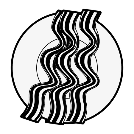 Delicious bacon food icon vector illustration graphic designのイラスト素材