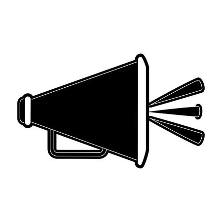 bullhorn or megaphone icon image vector illustration design  black and whiteのイラスト素材