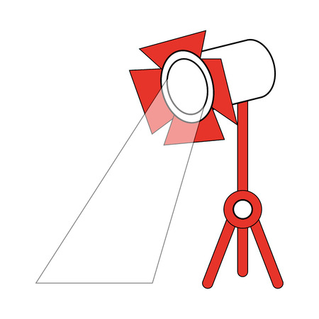 stage light icon image vector illustration design  orange and whiteのイラスト素材