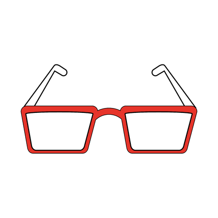 glasses eyewear icon image vector illustration design  orange and whiteのイラスト素材