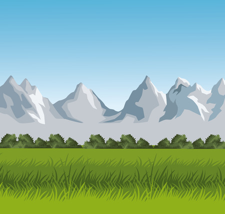 Beautiful landscape view Vector Ilustration icon urbanのイラスト素材