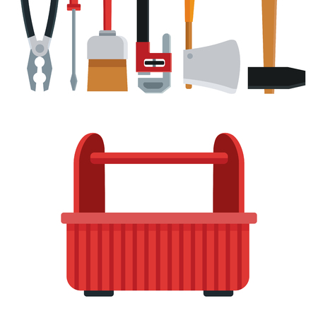 Construction toolbox service icon vector illustration graphic designのイラスト素材