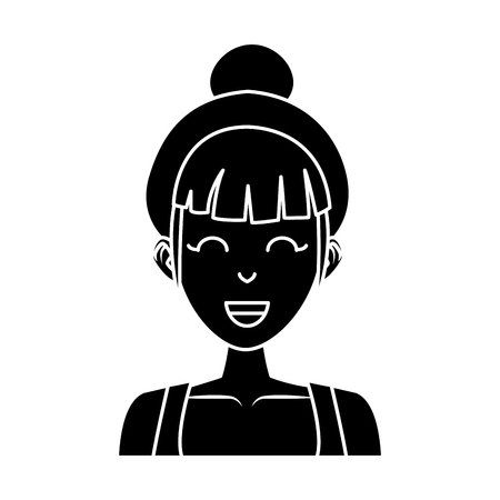 Young woman cartoon icon vector illustration graphic designのイラスト素材