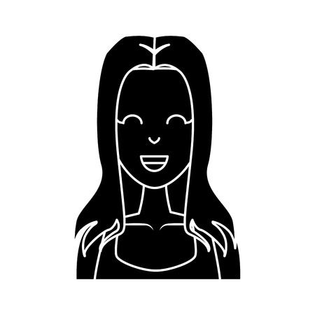 Young woman cartoon icon vector illustration graphic designのイラスト素材