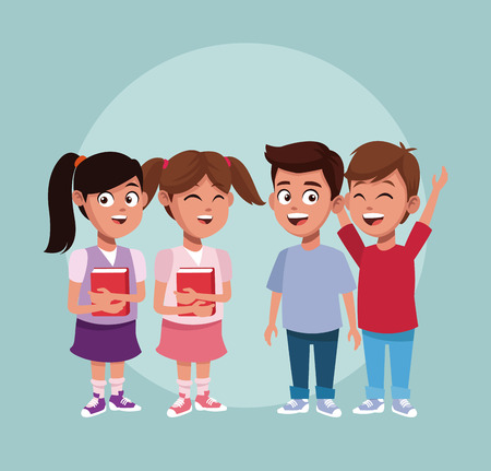 Student kids cartoon icon vector illustration graphic designのイラスト素材