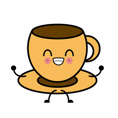 Mug porcelain isolated cute  cartoon icon vector illustration designのイラスト素材