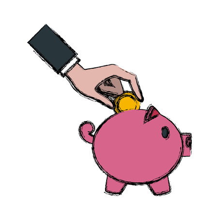Piggy money savings icon vector illustration graphic designのイラスト素材