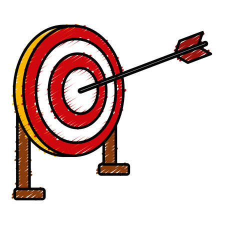 Target dartboard symbol icon vector illustration graphic designのイラスト素材