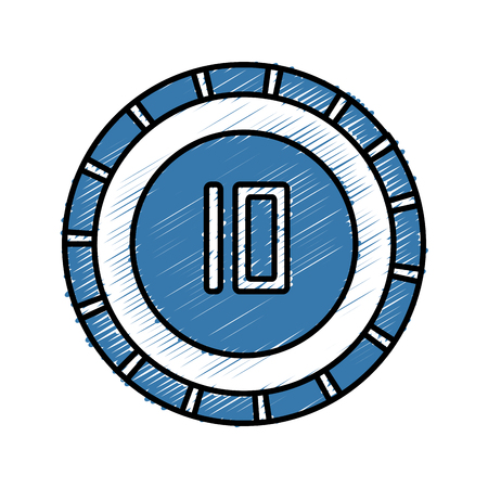casino chip isolated icon vector illustration graphic designのイラスト素材