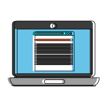tab open on computer screen icon image vector illustration designのイラスト素材